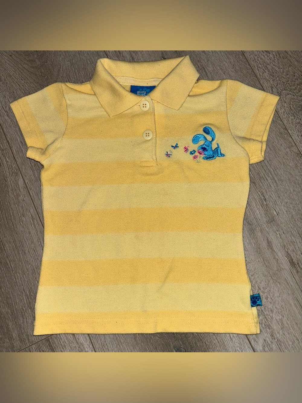 2000 Blue Clues Shirt size 4 Y2K Girls Polo Nick Jr Kidcore